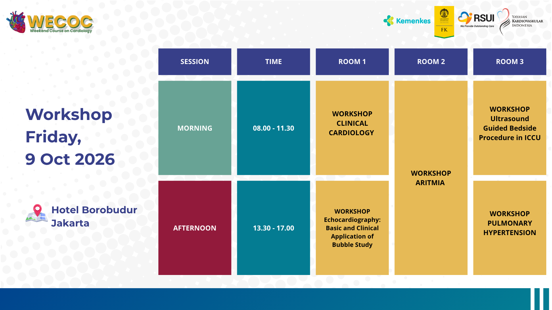 Workshop 9 Oct 2026