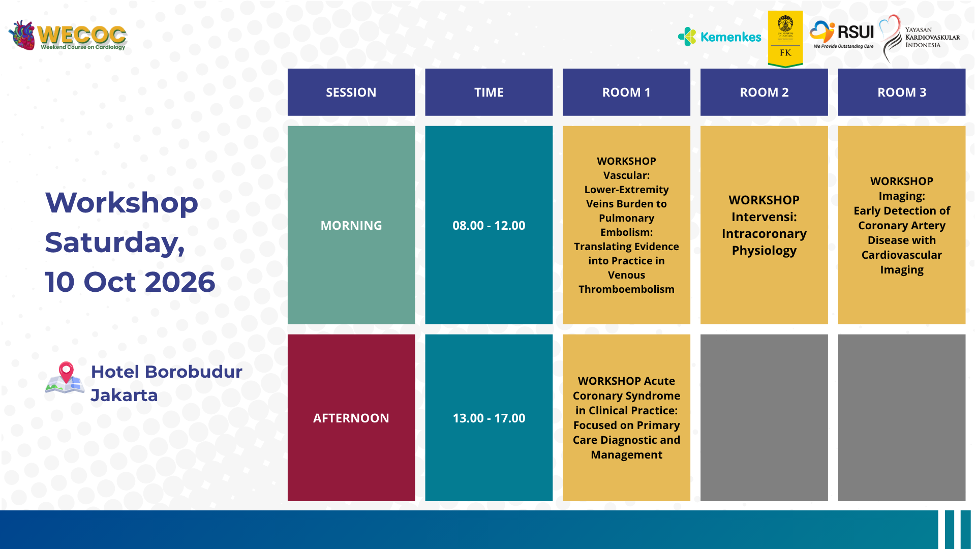 Workshop 10 Oct 2026